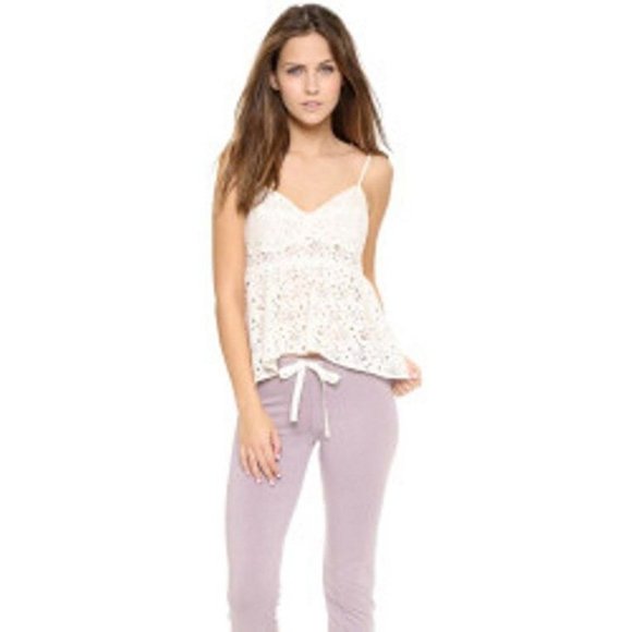 ZINKE Annabelle CAMI TOP Laser Cut FLORAL Off White LOUNGEWEAR Lingerie ( S ) - Picture 1 of 1